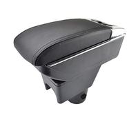Pexorin Car Armrest Rest Center Console Storage Box Cup Holder Arm Rest Dual Layer Armrest Black Leather Double, for Renault, for Dacia, Duster I 2010-2015 2011 2012 Car Armrest Box(Black Thread)