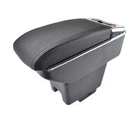 Pexorin Car Armrest Rest Center Console Storage Box Cup Holder Arm Rest Dual Layer Armrest Black Leather Double, for Renault, Kaptur I 2016-2018 2017 Car Armrest Box(Black Thread)