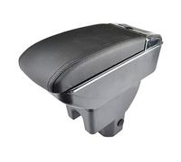 Pexorin Car Armrest Rest Center Console Storage Box Cup Holder Arm Rest Dual Layer Armrest Black Leather Double, for Suzuki, Ignis 2016-2018 2017 Car Armrest Box(Black Thread)