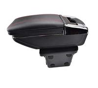 Pexorin Car Armrest Rest Center Console Storage Box Cup Holder Car Rotatable Armrest, for Hyundai,for Elantra, Touring I30 I30cw 2007-2011 2008 2009 2010 Car Armrest Box(Red Thread)
