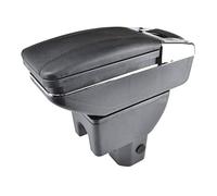 Pexorin Car Armrest Rest Center Console Storage Box Cup Holder, for Suzuki, Ignis 2016-2018 2017 Black Leather Car Armrest Box(Black Thread)