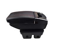 Pexorin Car Armrest Rest Center Console Storage Box Cup Holder Rotatable Armrest, for VW, for Golf Mk7 7 2013-2017 2014 2015 2016 Car Armrest Box(Red Thread)