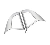 Pexorin Car Chrome Steering Wheel Protective Cover Trim Sticker, for Chevrolet, for Cruze, Sedan Hatchback 2009-2015 Trax Accessories Steering Wheel Decal(BLACK 2 Hole Matte Silver)