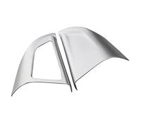 Pexorin Car Chrome Steering Wheel Protective Cover Trim Sticker, for Chevrolet, for Cruze, Sedan Hatchback 2009-2015 Trax Accessories Steering Wheel Decal(BLACK 1 Hole Matte Silver)