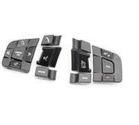 Pexorin Car Cruise Control Button, for Jaguar, for XE XF Steering Wheel Multi-function Cover Buttons Switch Decoration Interior Parts Car Steering Wheel Switch Button Kit(BLACK color1)