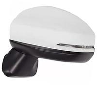Pexorin Car Door Mirror Unit Car Exterior Rearview Mirror, for Jazz 2015 2016 2017 Gk5 with Turn Signal Lights 76258-T9J-H21(BLACK 7 Wire White Left Passenger Side)