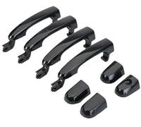 Pexorin Car Exterior Door Handle, for Kia, for Sportage 2005 2006 2007 2008 2009 2010 Front Rear Left Right Exterior Door Handle Car Door Handle Cover(Black Front LH and RH)