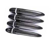 Pexorin Car Exterior Door Handle, for Maserati, for Ghibli, for Quattroporte, for Levante LHD Car Styling 8pcs Carbon Fiber Auto Cover Car Door Handle Cover(Black 4 dr with Sensor)