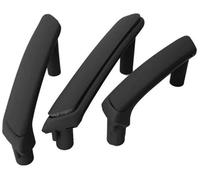 Pexorin Car Inner Interior Door Handle, for Passat, B5 Car Interior Front Right Rear Left Rear Right Door Pull Grab Handle Trim Cover Caps Interior Door Handle(Black Front-rear-1set)