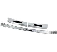 Pexorin Car Rear Bumper Foot Plate Trunk Door Sill Guard Protector Cover, for Toyota, for RAV4, RAV 4 XA50 Hybrid 2019-2024 Rear Bumper Guard(Silver Black)