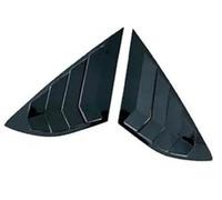 Pexorin Car Rear Louver Trim Sticker, for Ford, for Mondeo, for Fusion Sedan 2013-2018 Window Side Shutter Cover Vent Scoop ABS Carbon Fiber Black Rear Window Louver Cover Trim(BLACK Gloss Black)