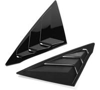 Pexorin Car Rear Louver Window Cover Trim Sticker, for Civic, 11th Gen Sedan 2022 Vent Scoop ABS Carbon Fiber Black Side Shutter Rear Window Louver Cover Trim(BLACK Gloss Black)