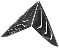 Pexorin Car Rear Louver Window Cover Trim Sticker, for Hyudnai Lafesta, 2019-2023 Side Shutter Vent Scoop ABS Carbon Fiber Accessories Rear Window Louver Cover Trim(BLACK Carbon)