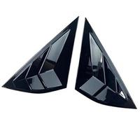 Pexorin Car Rear Louver Window Cover Trim Sticker, for Mustang, Mach-E Mach E, 2021 2022 Side Shutter Vent Scoop ABS Carbon Fiber Style Rear Window Louver Cover Trim(BLACK Gloss Black)