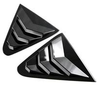 Pexorin Car Rear Louver Window Cover Trim Sticker, for Subaru, Crosstrek, 2024 Side Shutter Vent Scoop ABS Carbon Fiber Accessories Auto Rear Window Louver Cover Trim(BLACK Gloss Black)