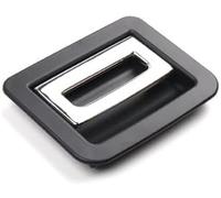 Pexorin Car Rear Trunk Luggage Tail Cover Mat Floor Carpet Handle Latch Button, for Porsche, for Cayenne, for 7P5 2011-2016 95855111500 car Boot Liner Lifting Handle(Black B Black Metal)