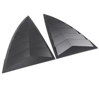 Pexorin Car Rear Window Shutter Cover Trim, for Tesla, Model Y Auto Accessories Louver Side Vent Carbon Fiber Gloss Black ABS Rear Window Louver Cover Trim(BLACK Matte Black)