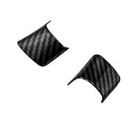 Pexorin Car Steering Wheel Cover Trim, for Ford, for Focus, 3 MK3 2012-2014, for Kuga, Escape 2013-2015 C-MAX Cmax2011-2017 Grand C-MAX 2011-2014 Steering Wheel Decal(BLACK 2Pcs Carbon Fiber)