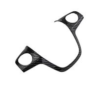 Pexorin Carbon Fiber Steering Wheel Cover Sequin Trim Sticker, for Ford, for Focus, 3 Mk3, for Kuga, Escape 2012 2013 2014 2015 3Pcs/Set Steering Wheel Decal(BLACK 1Pcs)