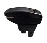Pexorin Center Centre Console Storage Box Armrest Arm Rest Rotatable, for FIT, for JAZZ, 2009-2013 GE Car Armrest Box(Black thread)