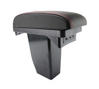 Pexorin Centre Console, for Peugeot, 2008 Storage Box Center ArmRest Modification Car Armrest Box(Red thread)