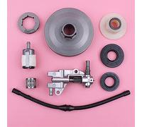 Pexorin Clutch Sprocket Rim Drum Oil Pump Worm Gear, for Chinese 4500 5200 5800 45cc 52cc 58cc, Oil Seal Fuel Filter Line Chainsaw Part Chainsaw Crankshaft Bearing Kit