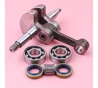 Pexorin Crankshaft Crank Shaft, for Husqvarna 268 272, Needle Bearing Oil Seal Set Chainsaw Spare Tool Replacement Part Chainsaw Crankshaft Bearing Kit