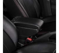 Pexorin Double Layer Armrest Box Central Store Content Storage Box USB Charging Accessories, for Kia, Morning Picanto JA Malaysia Version Car Armrest Box(D Style All Black)