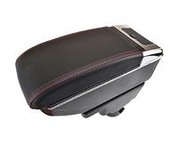 Pexorin Dual Layers Centre Arm Console Armrest, for Suzuki, SX4 2007-2013, for Fiat, Sedici Armrest Rest Center Console Storage Box Car Armrest Box(Red Thread)