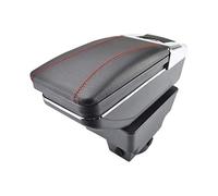 Pexorin For, for Vauxhall, Astra J Armrest box Rotatable Storage Box Decoration Car Styling 2009 2010 2011 Car Armrest Box(Red thread)