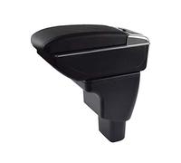 Pexorin For Hyundai, I10 2007-2017 Storage Box Interior Armrest Arm Rest Interior Dual Layer Leather Ashtray Car Armrest Box(Black thread)