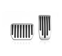 Pexorin For Tesla, Model Y 3, Upgrade Foot Pedal Pads Cover Non-slip Accelerator Brake Rest Performance Aluminum Mats Accessories Floor Pedal Protector(Silver)