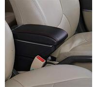Pexorin For Vios 2002-2008 Armrest Box Central Store Content Storage Box With Ashtray Car Armrest Box(B Styke Black Red)