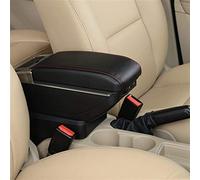 Pexorin For Vios 2002-2008 Armrest Box Central Store Content Storage Box With Ashtray Car Armrest Box(C Styke Black Red)