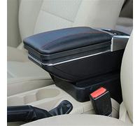 Pexorin For Vios 2002-2008 Armrest Box Central Store Content Storage Box With Ashtray Car Armrest Box(A Styke Black Red)