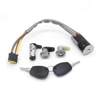 Pexorin Full Set Ignition Switch Tailgate Lock, for Renault, for Dacia, for Logan 806014108R 6001549589 487004353R 36.451.600 Door Barrel Cylinder with Keys Door Lock Actuator (Lock Set 6pcs)