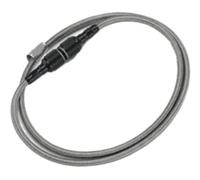 Pexorin Gas Connection Pipe Stainless Steel Braided Hose Z16 50Cm Flat Gaes Pressure Threaded Extension Wire, for Tank Line Self Enclosed, for Accessories exhaust flex pipe (Bkz17 (Bkz17 100cm)