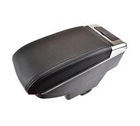 Pexorin Leather Centre Arm Console Armrest Center Console Arm Rest Storage Box, for Suzuki, SX4 2007-2013, for Fiat, Sedici Car Armrest Box(Black thread)