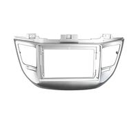 Pexorin LHD 9 Inch Radio Fascia Dashboard Dash Trim Kit Frame Stereo Panel GPS DVD Player Face Plate Bezel, for Hyundai, TUCSON 2015-2018 Car Radio Fascia Panel(Silver)