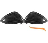 Pexorin Pair Car Rear View Driver Passenger Side Mirror Cover Cap Replacement Black Carbon Fiber, for, A4 A5 S4 S5 RS5 Mirror Guard Covers Decoration Car Wing Mirror Cover