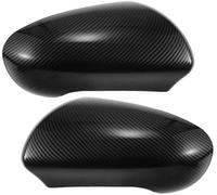 Pexorin Pair Car Rear View Driver Passenger Side Mirror Cover Cap Replacement Black Carbon Fiber, for NISSAN, for Qashqai, J10 2007-2014 Mirror Guard Covers Trims Car Wing Mirror Cover