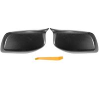 Pexorin Pair Car Rear View Driver Passenger Side Mirror Cover Cap Replacement Black Carbon Fiber, for BMW, E60 E61 5 Series E63 E64 6 Series Mirror Guard Covers Car Wing Mirror Cover