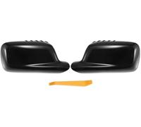 Pexorin Pair Car Rear View Driver Passenger Side Mirror Cover Cap Replacement Gloss Black, for BMW, 3 Series E46 7 Series E65 E66 Mirror Guard Covers Car Wing Mirror Cover