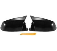 Pexorin Pair Car Rear View Driver Passenger Side Mirror Cover Cap Replacement Gloss Black, for BMW, 5 6 7 Series F01 F02 Mirror Guard Covers Decoration Car Wing Mirror Cover