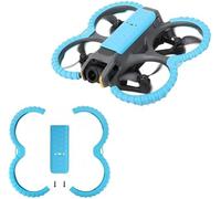 Pexorin Propeller Guard Protector + Back Cover Case, for DJI, Avata 2, Silicone Protective Bumper Ring Anti-Collision (Blue + Cover) Drone Propeller Guard(Blue Bumper Ring+Back Cover)