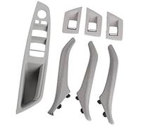 Pexorin RHD LHD Car Left Right Interior Door Leather Handle Assembly Sets, for, 5 Series F10 F11 2010-2017 Interior Door Handle(Grey)