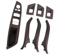 Pexorin RHD LHD Car Left Right Interior Door Leather Handle Assembly Sets, for, 5 Series F10 F11 2010-2017 Interior Door Handle(Moka)