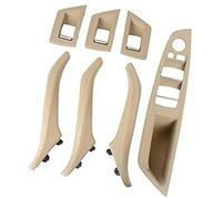 Pexorin RHD LHD Car Left Right Interior Door Leather Handle Assembly Sets, for, 5 Series F10 F11 2010-2017 Interior Door Handle(Beige)