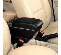 Pexorin Rotatable Car Armrest Perodua Bezza Dual Layer Large Space Central Store Content Box With Cup Holder Ashtray USB Interface M Car Armrest Box(C Styke All Black)