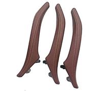 Pexorin Set Left Right Interior Passenger Leather Door Handle Assembly, for, 5 Series F10 F11 F18 520i 523i 525i 528i 535i Interior Door Handle(Red Brown)